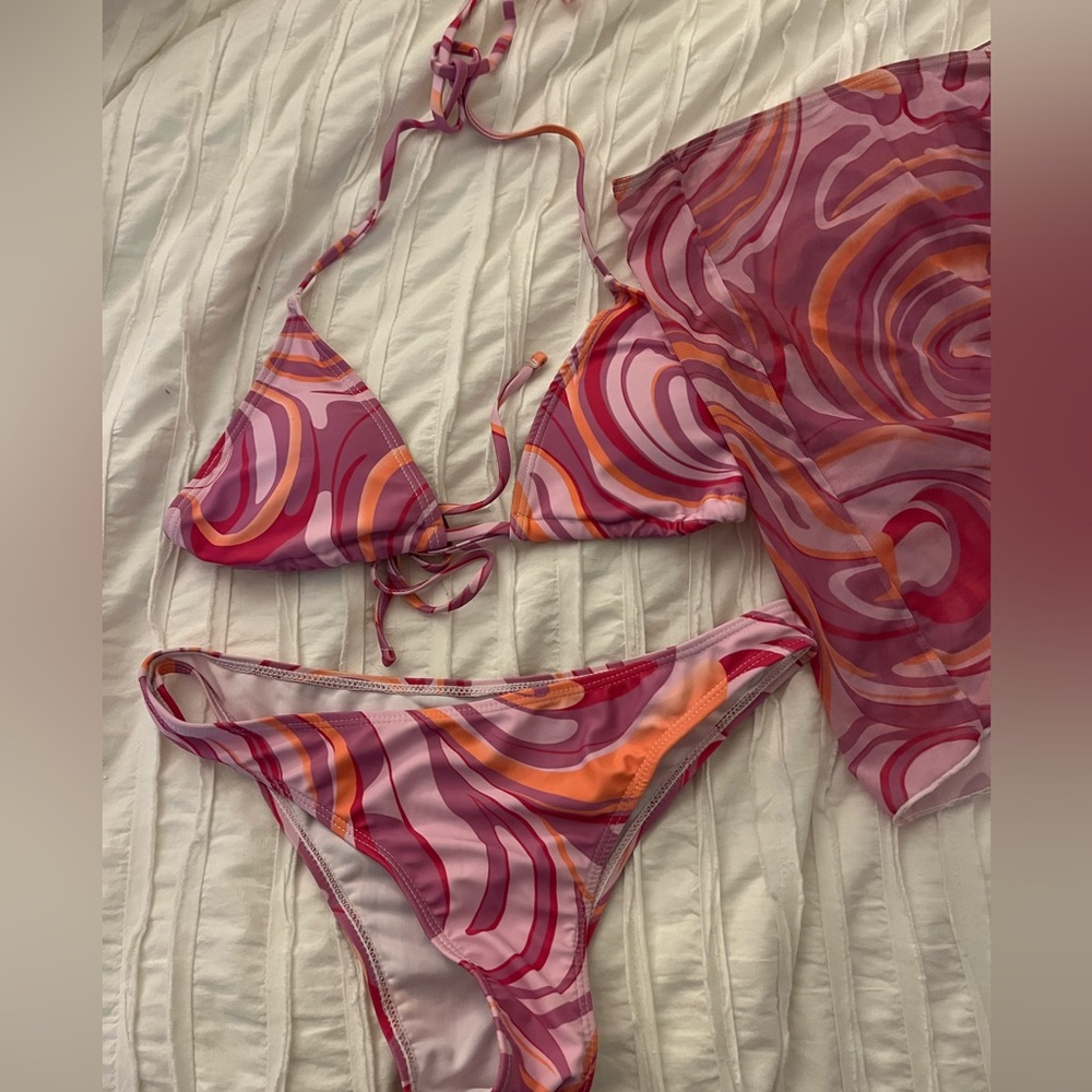 Shein Bikini Set with Sarong💖 - Picture 1 of 6